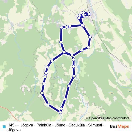 145 bus Line Map