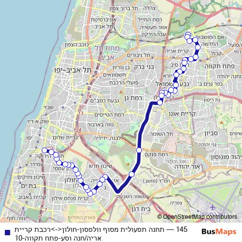 145 bus Line Map