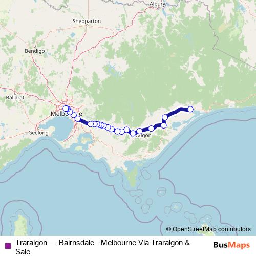 Traralgon rail Line Map