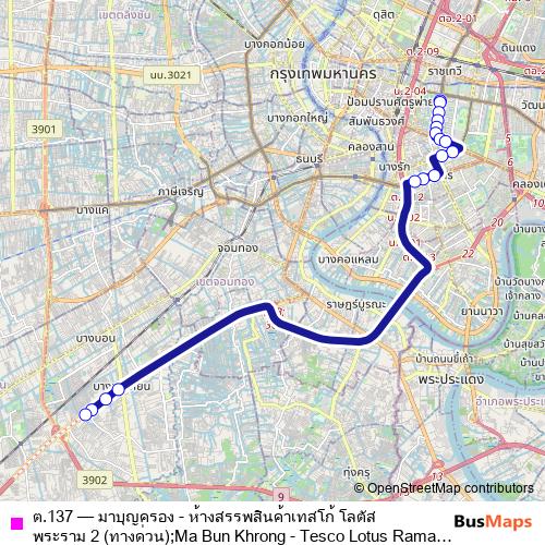 ต.137 bus Line Map