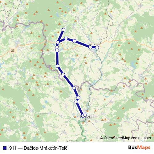 911 bus Line Map