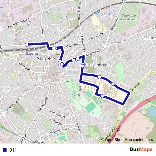 911 bus Line Map