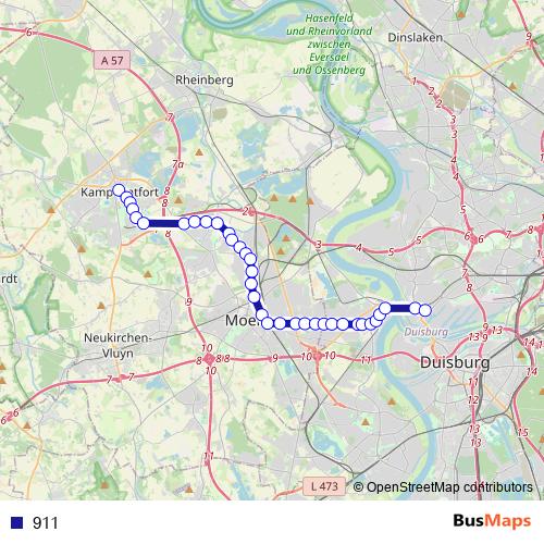 911 bus Line Map