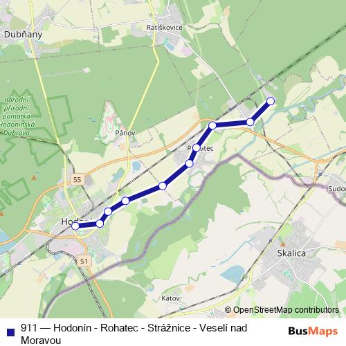 911 bus Line Map
