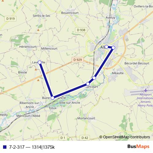 7-2-317 bus Line Map
