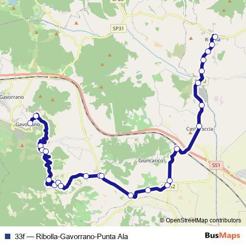 33f bus Line Map