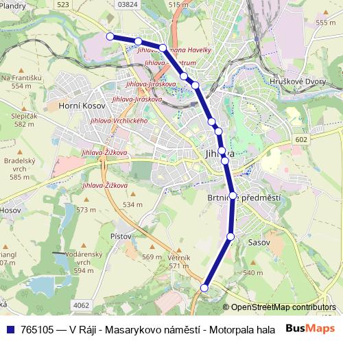 765105 trolleybus Line Map