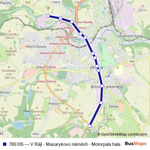 765105 trolleybus Line Map