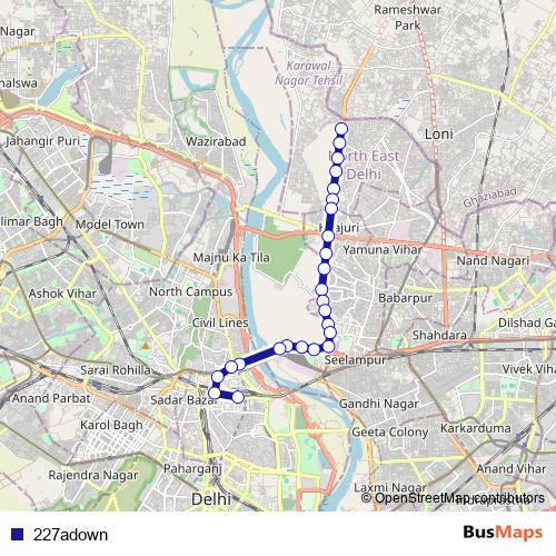 227adown bus Line Map