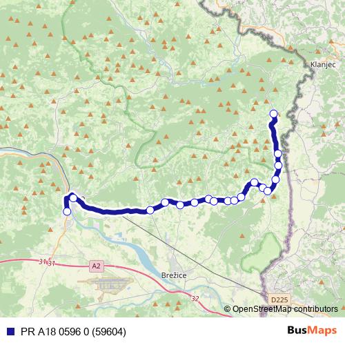 PR A18 0596 0 (59604) bus Line Map