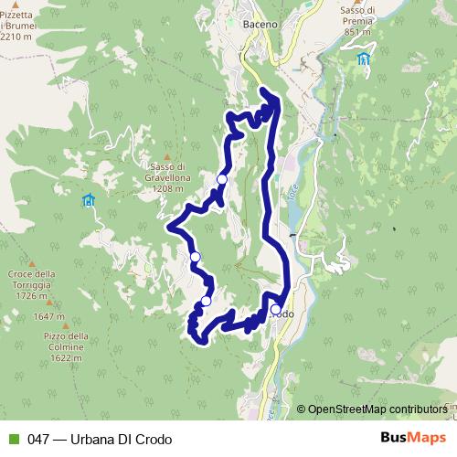 047 bus Line Map