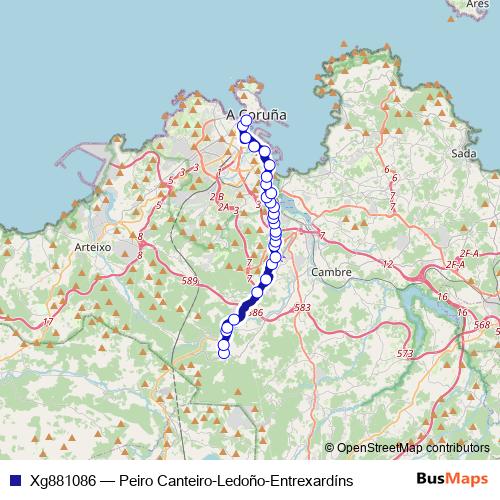 Xg881086 bus Line Map