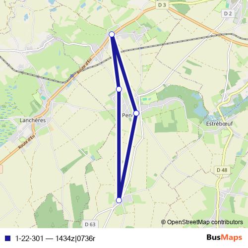 1-22-301 bus Line Map