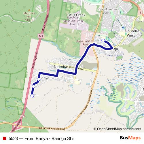 5523 bus Line Map