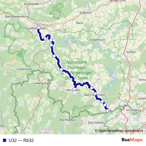 U32 rail Line Map