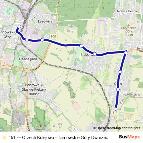 151 bus Line Map