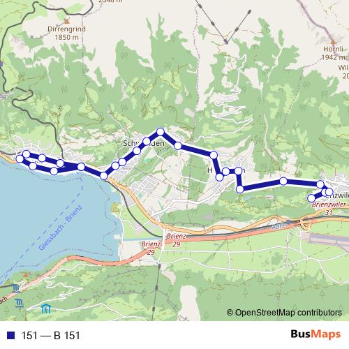 151 bus Line Map