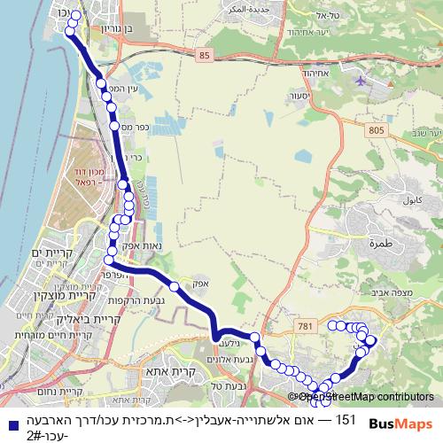 151 bus Line Map
