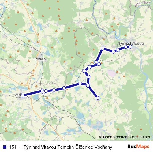 151 bus Line Map