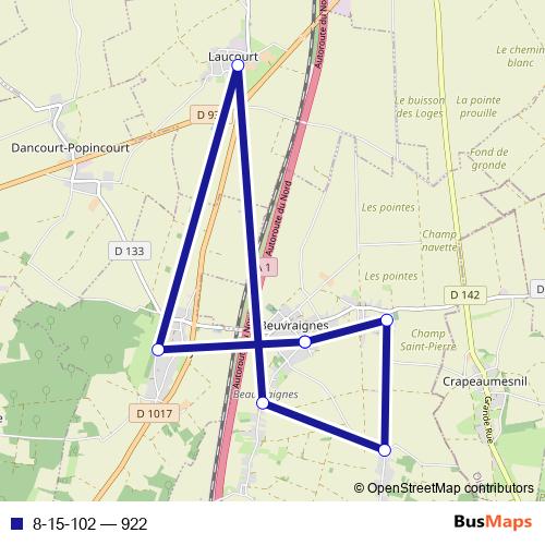 8-15-102 bus Line Map