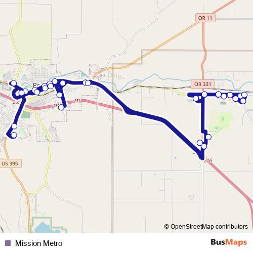 Mission Metro bus Line Map