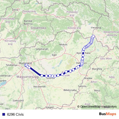 6296 Cívis rail Line Map