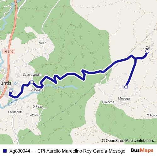 Xg830044 bus Line Map