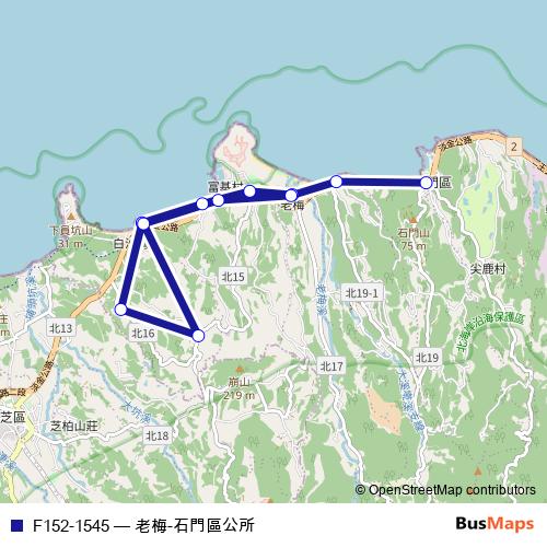 F152-1545 bus Line Map