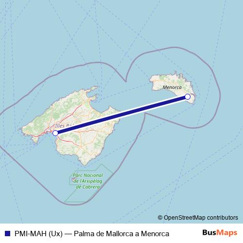 PMI-MAH (Ux) air Line Map
