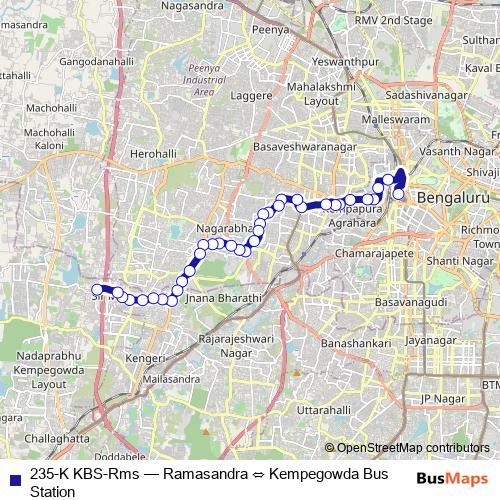 235-K KBS-Rms bus Line Map