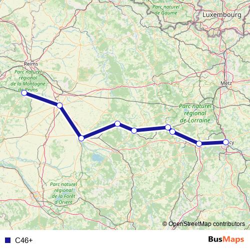 C46+ bus Line Map