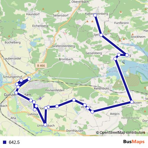 642.5 bus Line Map