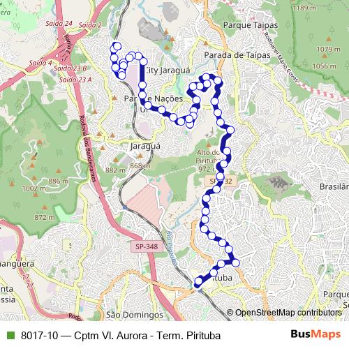 8017-10 bus Line Map