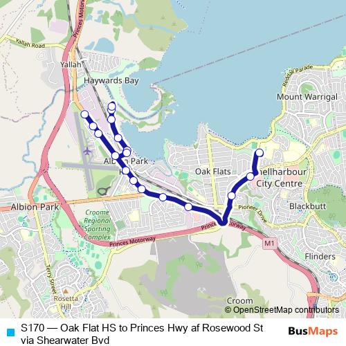 S170 bus Line Map