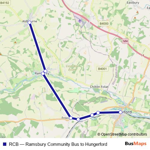 RCB bus Line Map