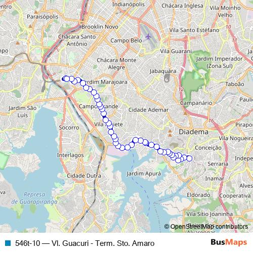 546t-10 bus Line Map