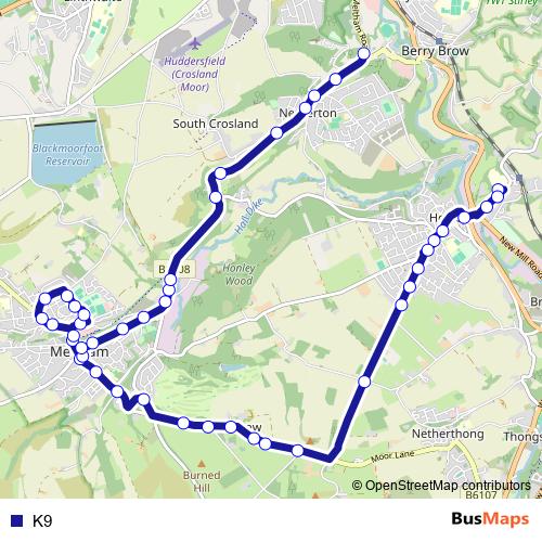 K9 bus Line Map