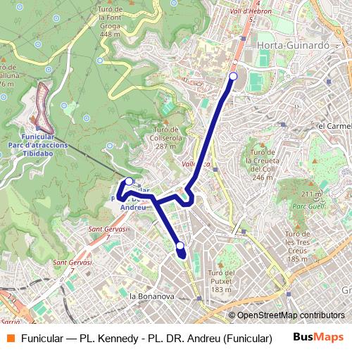Funicular bus Line Map