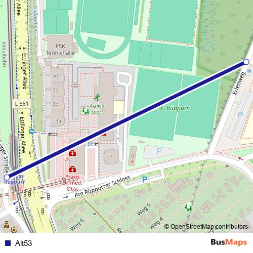 Alt53 bus Line Map