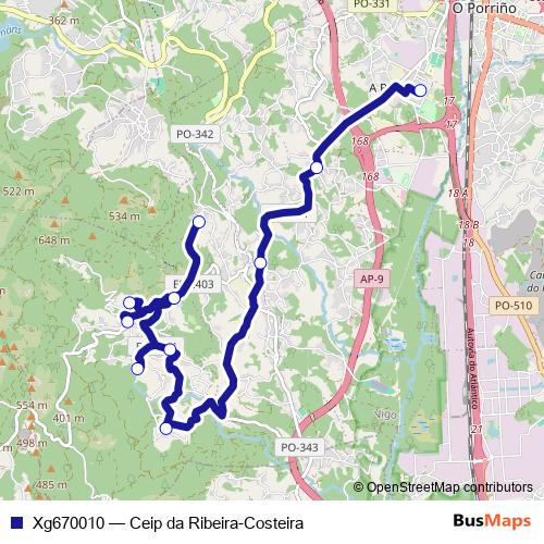 Xg670010 bus Line Map