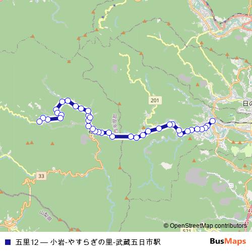 五里12 bus Line Map