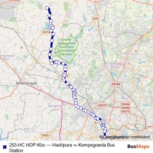 253-HC HDP-Kbs bus Line Map