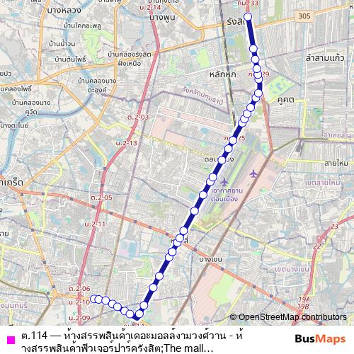 ต.114 bus Line Map