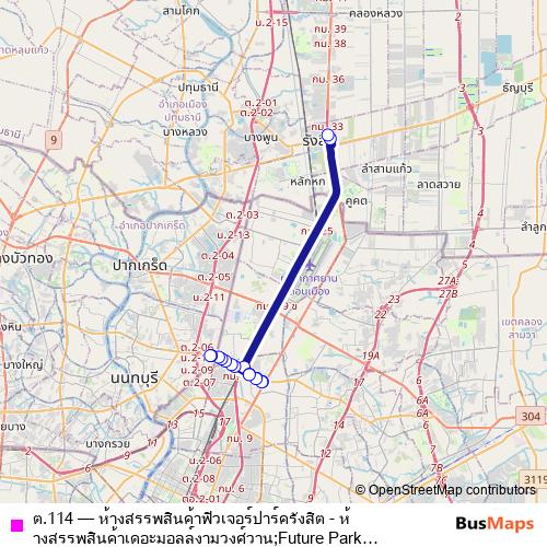ต.114 bus Line Map