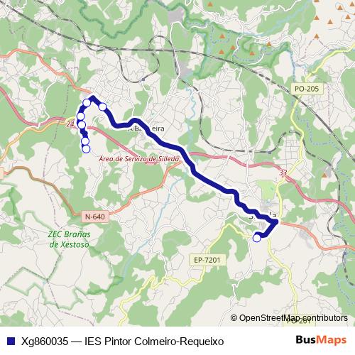 Xg860035 bus Line Map