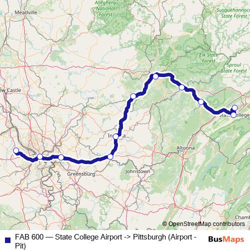 FAB 600 bus Line Map