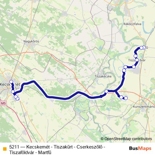 5211 bus Line Map