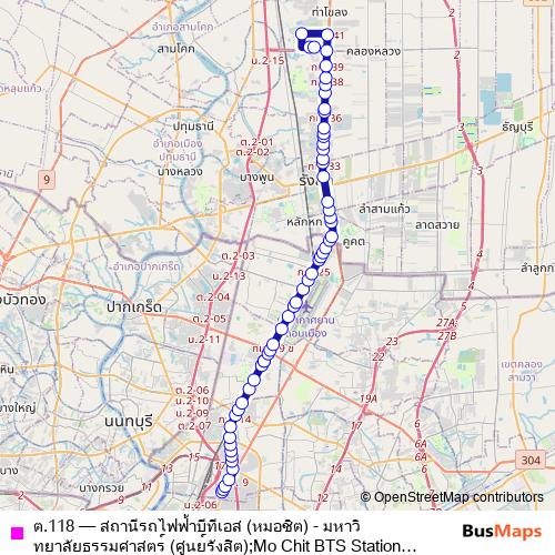 ต.118 bus Line Map