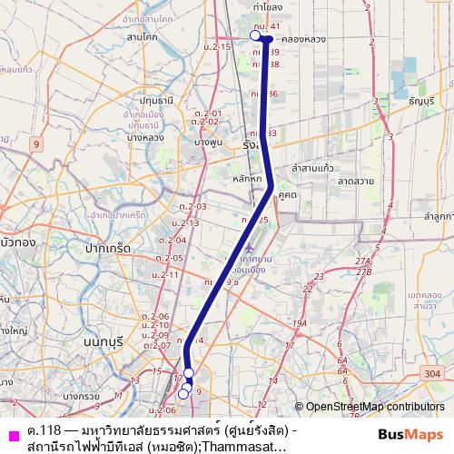 ต.118 bus Line Map