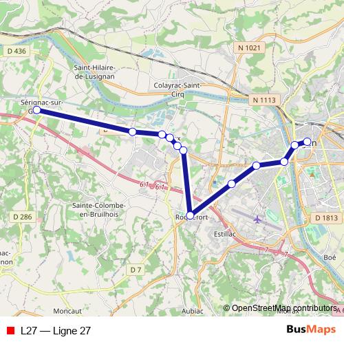 L27 bus Line Map
